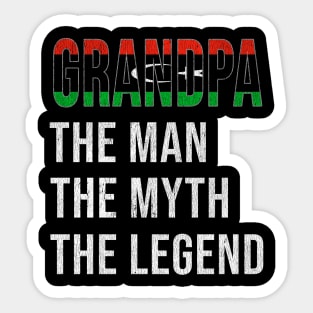 Grand Father Libyan Grandpa The Man The Myth The Legend - Gift for Libyan Dad With Roots From  Libya Sticker